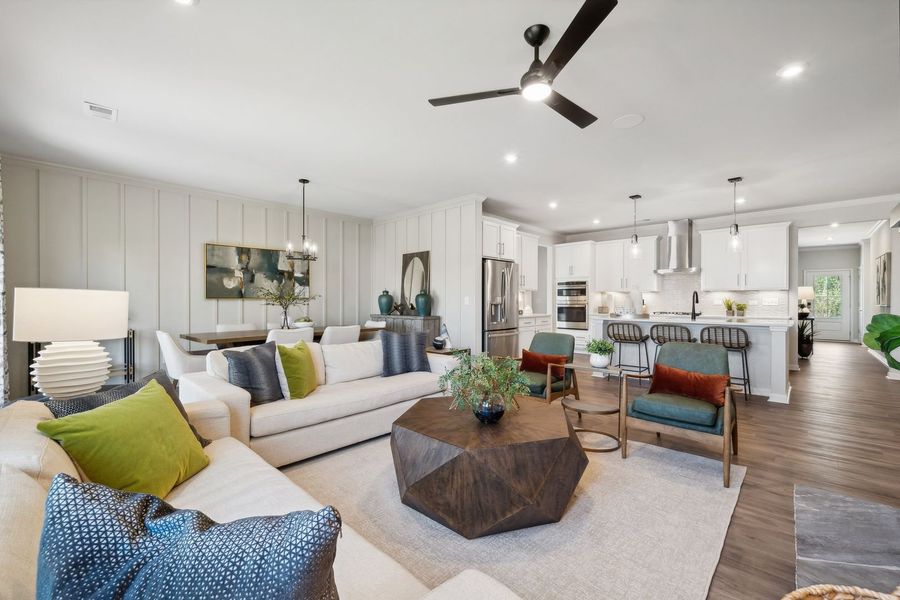 Family Room and Kitchen