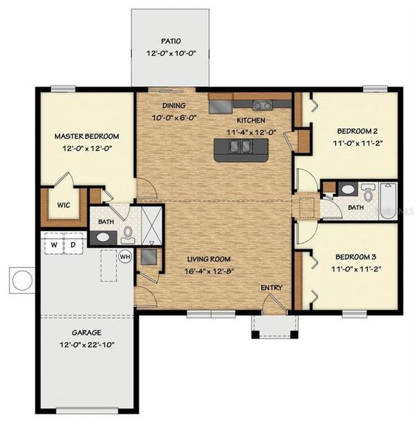 2D floor plan layout of this home in , Citrus Springs, FL (Image 4). 2D floor plan layout of this home in , Citrus Springs, FL (Image 4).