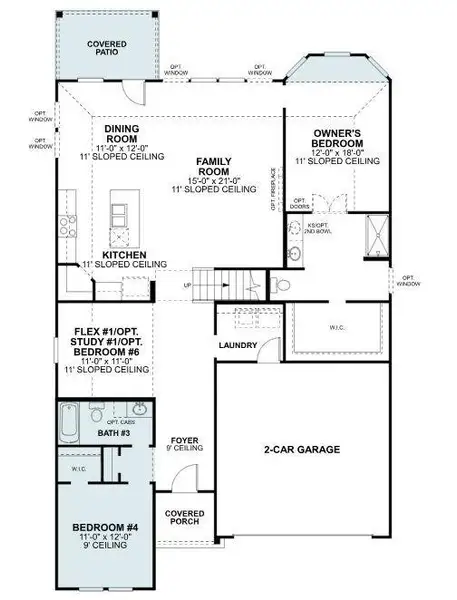 2D floor plan layout of this home in Hunters Ridge, Crowley, TX (Image 3). 2D floor plan layout of this home in Hunters Ridge, Crowley, TX (Image 3).