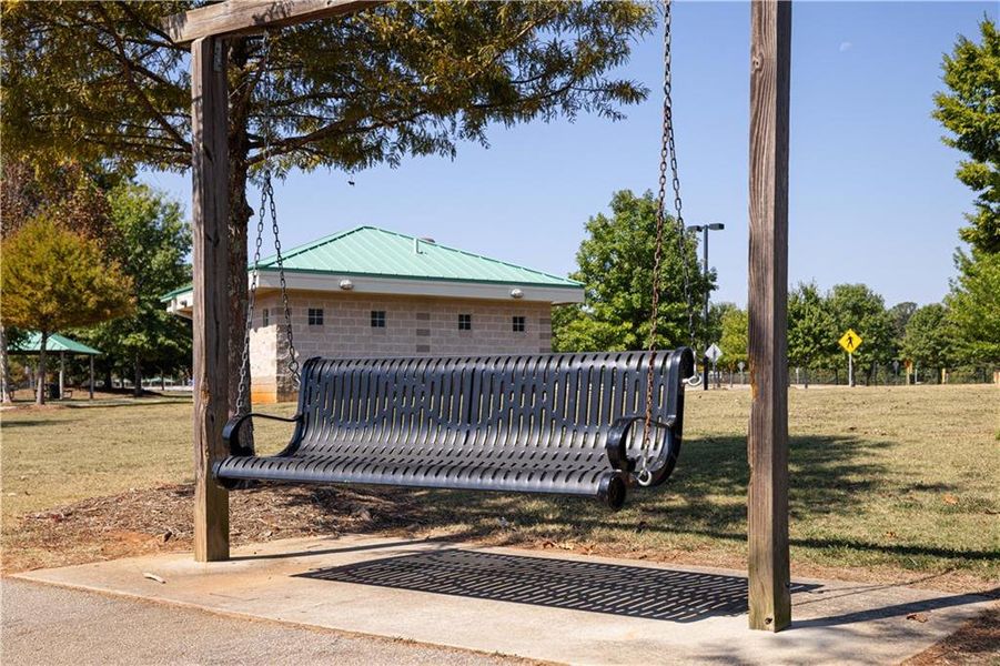 Front exterior of a new home in Riverside Ridge, Lawrenceville, GA, highlighting curb appeal (Image 2).