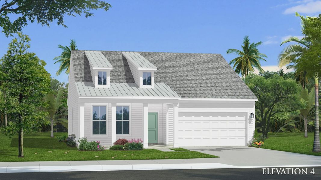 Representative exterior photo of a completed home built from the Easton by DRB Homes in Bluffs at Sun Colony, Longs, SC (Image 20).