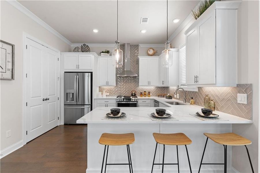 Furnished interior view inside a new home in Palisades Single Family, Cumming (Image 13).