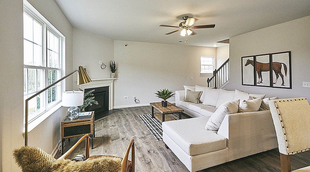Representative furnished interior of a home built from the WILMINGTON by D.R. Horton in Cedar Oaks, Greensboro (Image 12). Representative furnished interior of a home built from the WILMINGTON by D.R. Horton in Cedar Oaks, Greensboro (Image 12).