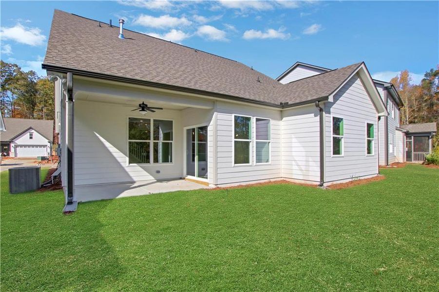 Exterior details and patio area of a home in Marble Tree, Ball Ground (Image 4).