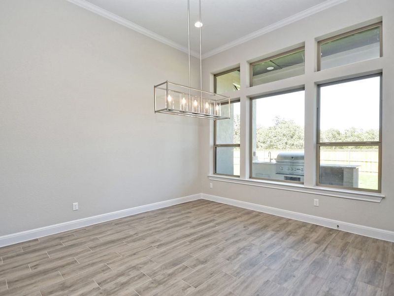 Representative unfurnished interior of a home built from the Siena III by Giddens Homes in Clearwater Ranch, Liberty Hill (Image 195).
