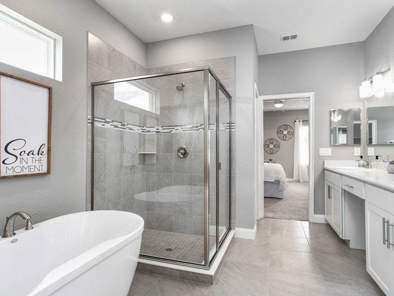 Add an optional freestanding tub for an at-home spa experience - Waylyn by Highland Homes