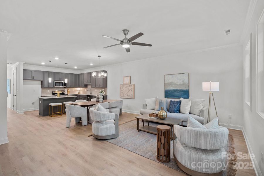 Furnished interior view inside a new home in , Charlotte (Image 15). Furnished interior view inside a new home in , Charlotte (Image 15).