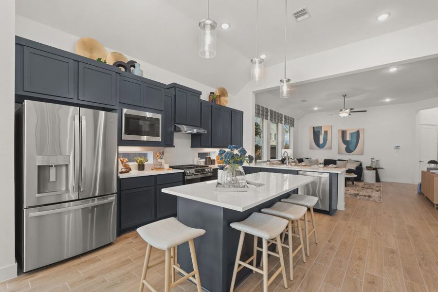 Representative furnished interior of a home built from the Middleton by Chesmar Homes in Brookewater 45's, Rosenberg (Image 9).