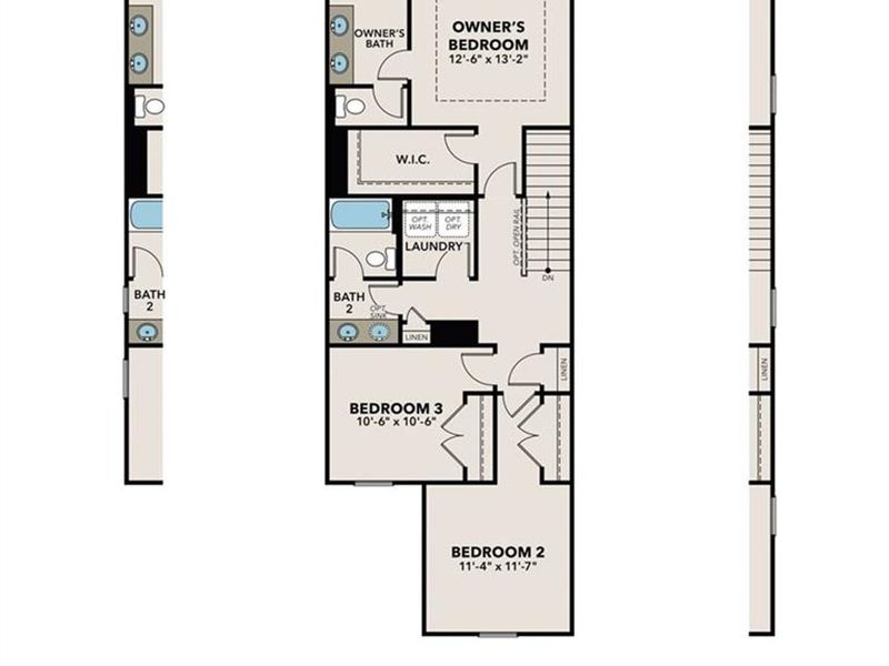 2D floor plan layout of this home in Stegall Village, Emerson, GA (Image 5).
