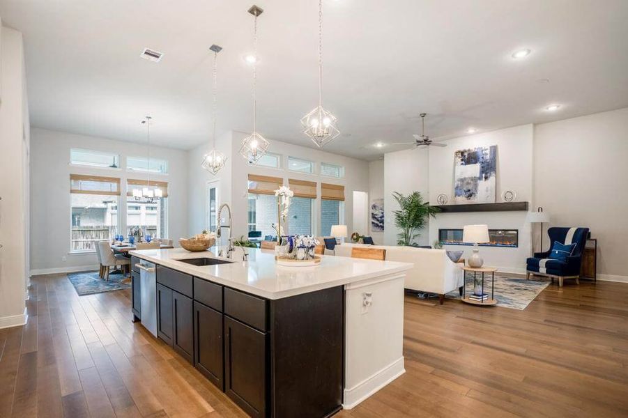 Representative furnished interior of a home built from the Raleigh 3530.3 by J. Patrick Homes in Briarley, Montgomery (Image 10).