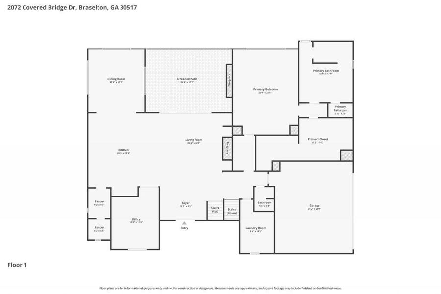 2D floor plan layout of this home in , Braselton, GA (Image 5).