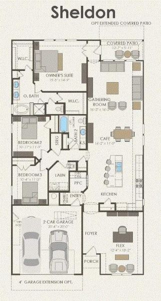 Pulte Homes, Sheldon floor plan