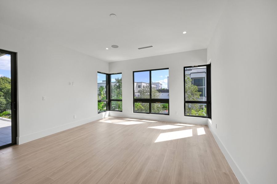 Primary bedroom virtually staged