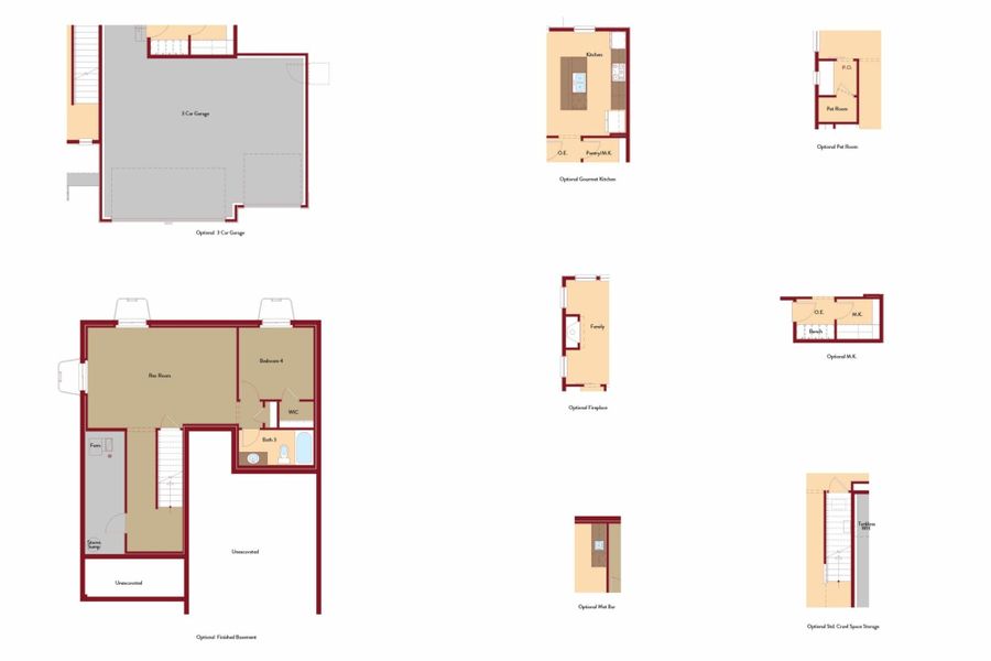 2D floor plan layout for the Olive by View Homes in The Trails at Aspen Ridge-2, Colorado Springs, CO (Image 10).