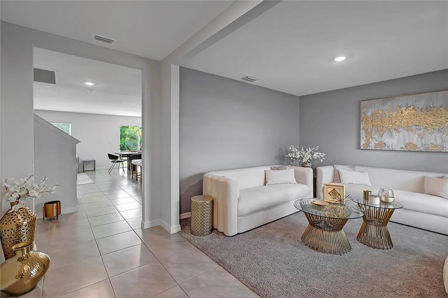 Furnished interior view inside a new home in , Tampa (Image 5). Furnished interior view inside a new home in , Tampa (Image 5).