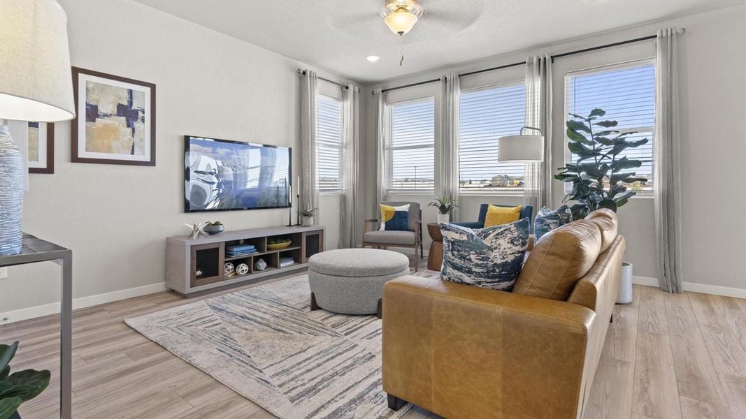 Representative furnished interior of a home built from the Elm by View Homes in Aspen Ranch, Fountain (Image 8).
