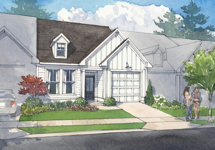 Architectural rendering of home exteriors planned for Harmony Walk in Cartersville, GA (Image 4).