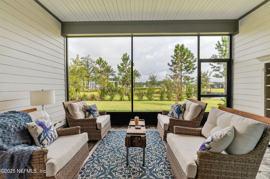 Exterior details and patio area of a home in RiverTown - WaterSong, St. Johns (Image 20).
