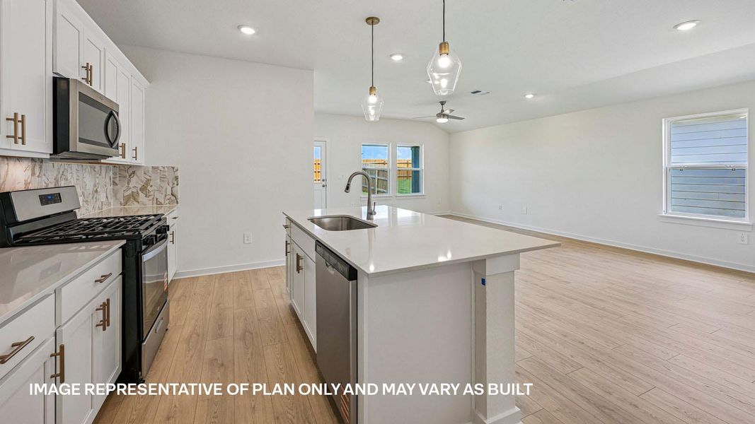 Furnished interior view inside a new home in Trails at Wildhorse, Austin (Image 4).