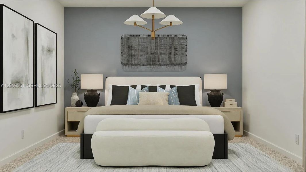 Furnished interior view inside a new home in Coral Landings, Miami (Image 14). Furnished interior view inside a new home in Coral Landings, Miami (Image 14).