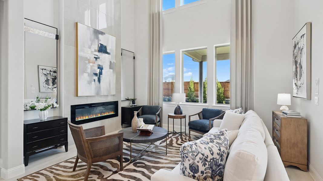 Representative furnished interior of a home built from the Magnolia by Brightland Homes in Green Oaks Preserve, Arlington (Image 19).