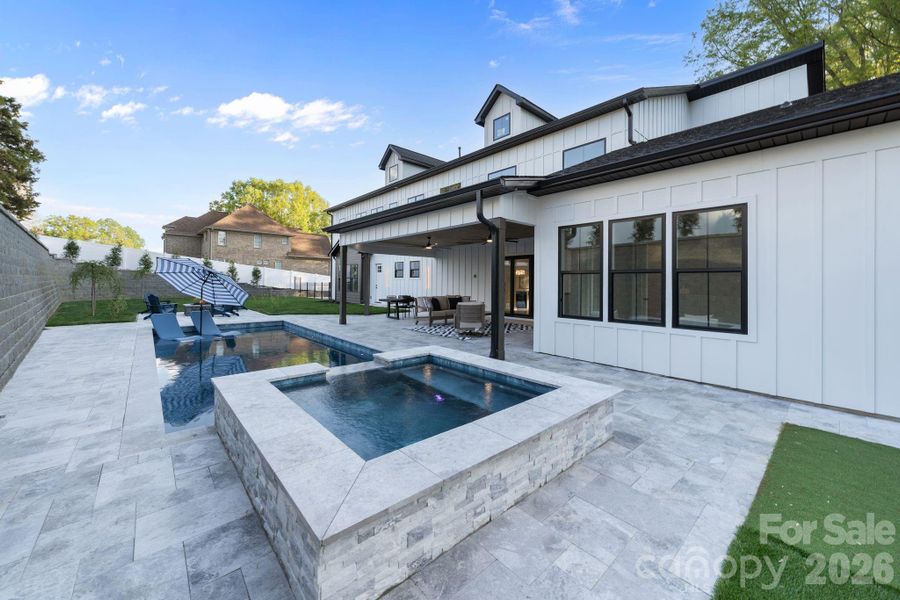 Backyard retreat, with heated pool and spa