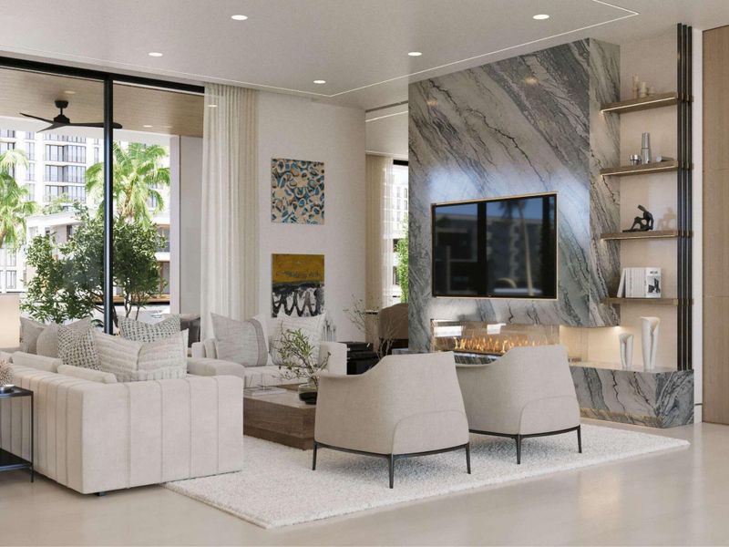 Furnished interior view inside a new home in , Delray Beach (Image 8). Furnished interior view inside a new home in , Delray Beach (Image 8).