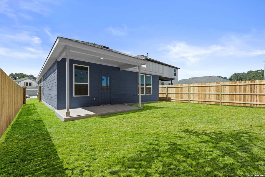 Exterior details and patio area of a home in Corley Farms, Boerne (Image 14).
