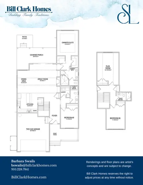 2D floor plan layout of this home in Sidbury Landing, Wilmington, NC (Image 2). 2D floor plan layout of this home in Sidbury Landing, Wilmington, NC (Image 2).