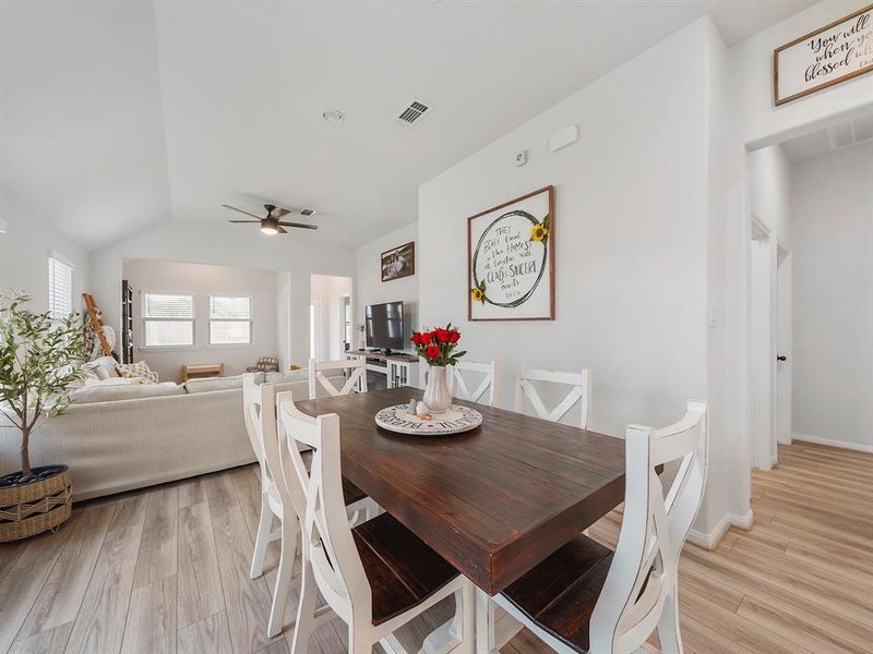 High ceilings complete the look of the home.