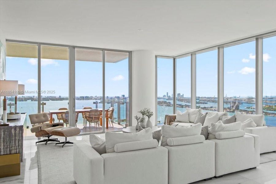 Furnished interior view inside a new home in , Miami (Image 31).