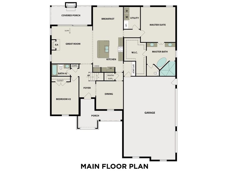 2D floor plan layout for the The Hawkins by Davidson Homes LLC in Shelton Square, Murfreesboro, TN (Image 4). 2D floor plan layout for the The Hawkins by Davidson Homes LLC in Shelton Square, Murfreesboro, TN (Image 4).