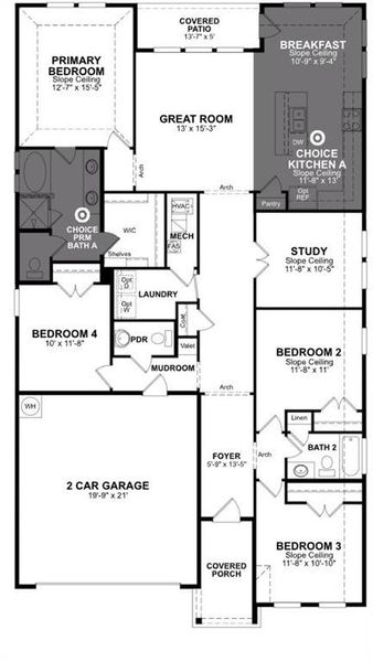 Beazer Homes Enclave at Legacy Hills Magnolia floorplan. This is not a photo of the actual home but is a photo of the actual Magnolia floorplan