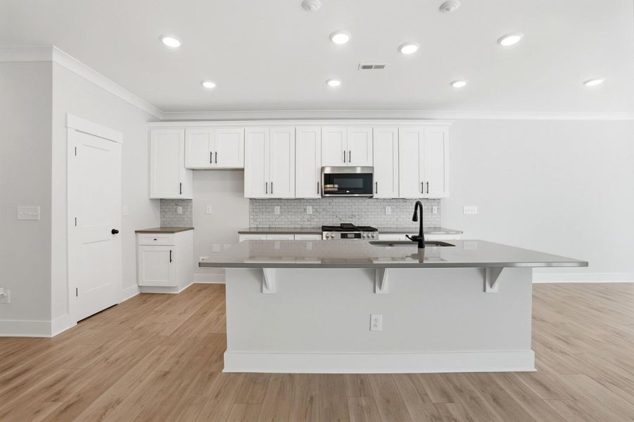 Furnished interior view inside a new home in Blythe Mill Townhomes, Waxhaw (Image 8). Furnished interior view inside a new home in Blythe Mill Townhomes, Waxhaw (Image 8).