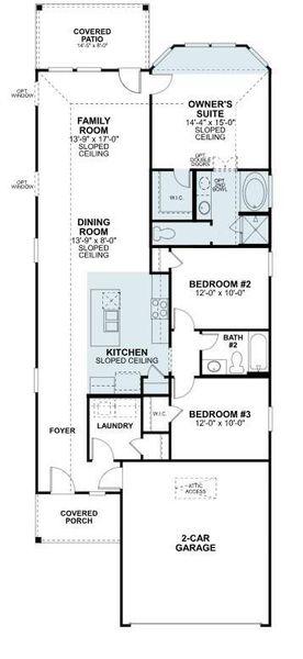 2D floor plan layout of this home in Sorella, Tomball, TX (Image 4).