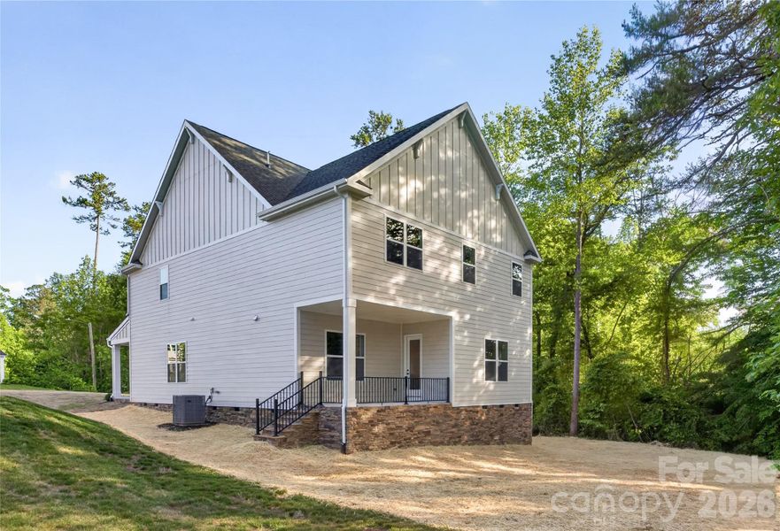 Exterior details and patio area of a home in , Hickory (Image 4).