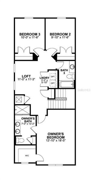 2D floor plan layout of this home in Reeves Place, Orlando, FL (Image 6).