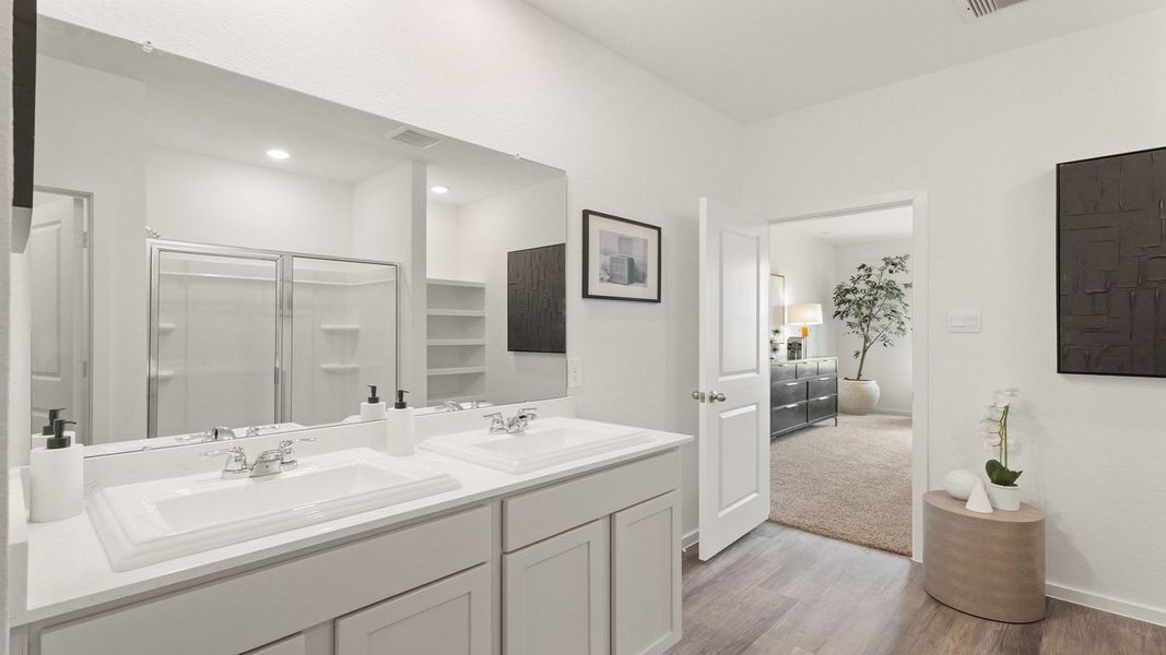 Furnished interior view inside a new home in Cypress Green, Tomball (Image 24).