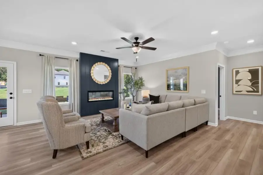 Furnished interior view inside a new home in Glen at Cave Springs, Douglasville (Image 11). Furnished interior view inside a new home in Glen at Cave Springs, Douglasville (Image 11).