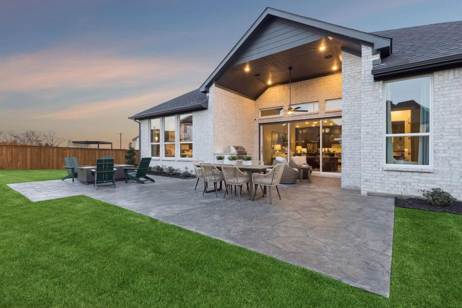 Exterior details and patio area of a home in Trinity Falls, McKinney (Image 3).