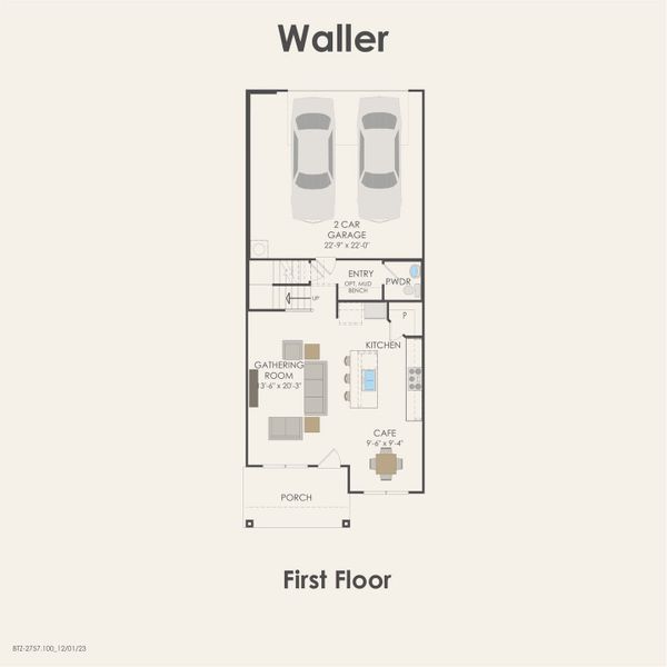 2D floor plan layout of this home in Monarch on Main, Round Rock, TX (Image 2). 2D floor plan layout of this home in Monarch on Main, Round Rock, TX (Image 2).