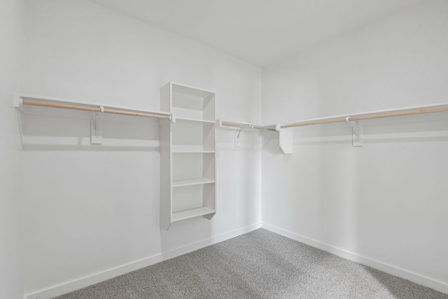 Walk In Closet in the Holden home plan by Trophy Signature Homes