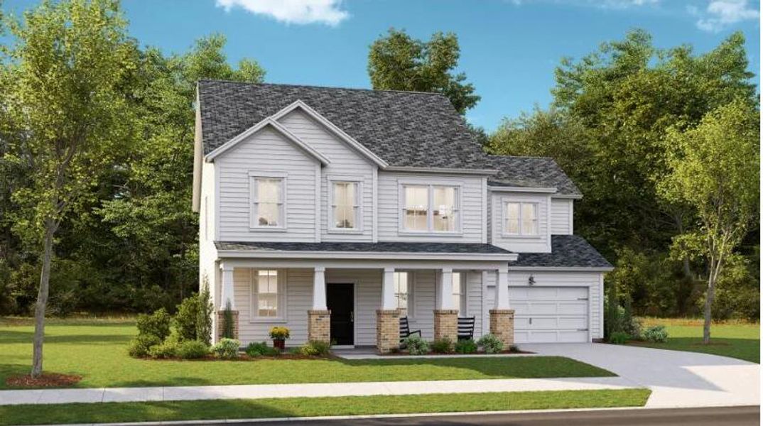 Front exterior of a new home in , Summerville, SC, highlighting curb appeal (Image 1). Front exterior of a new home in , Summerville, SC, highlighting curb appeal (Image 1).