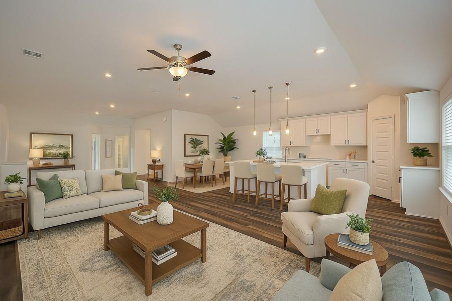 Furnished interior view inside a new home in Eagle Landing, Houston (Image 13). Furnished interior view inside a new home in Eagle Landing, Houston (Image 13).