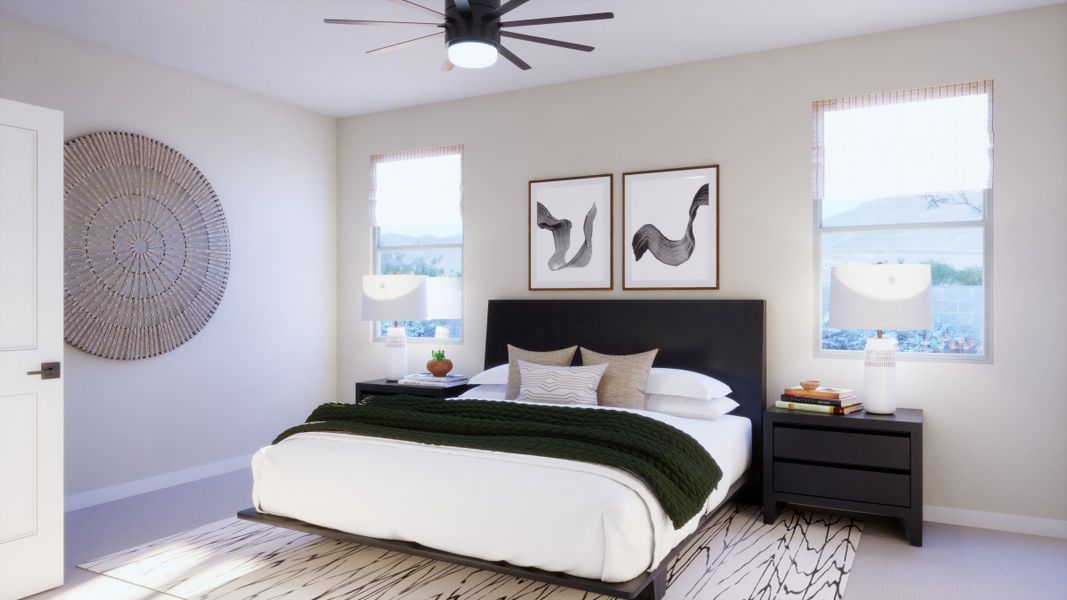 Representative furnished interior of a home built from the Firelight by Risewell Homes in Elara at Moonlight, Maricopa (Image 12).