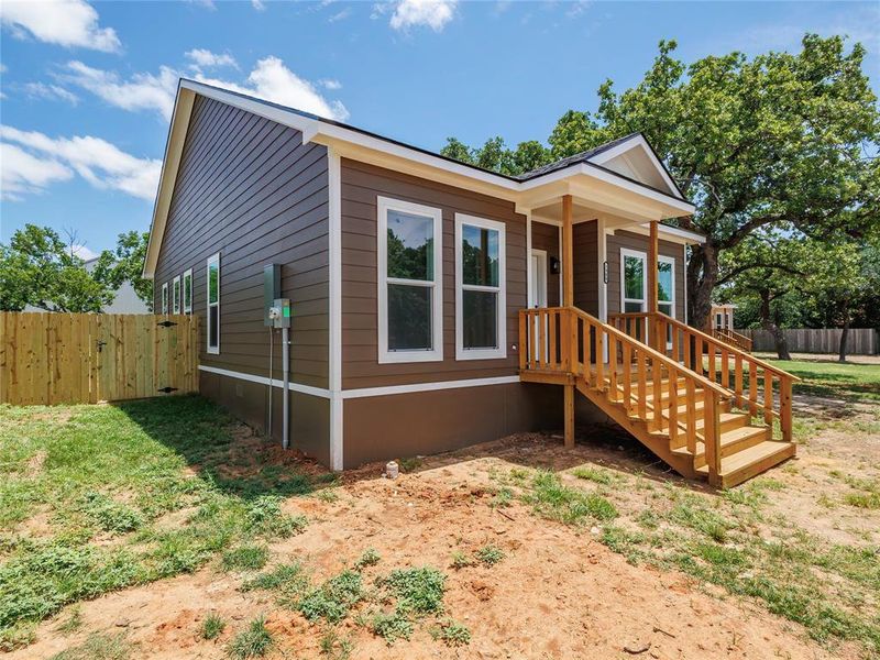 Exterior details and patio area of a home in , Brownwood (Image 15).