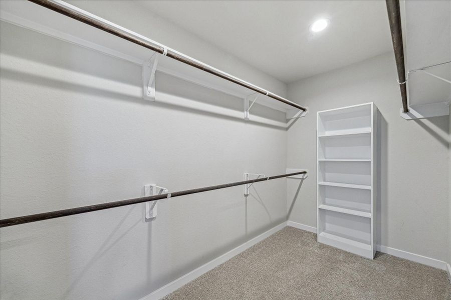Huge walk in closet in the master bedroom