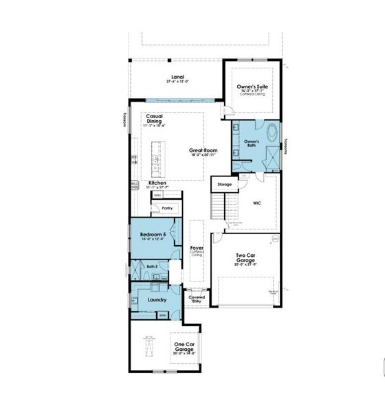 2D floor plan layout of this home in Artistry Palm Beach, Palm Beach Gardens, FL (Image 2).