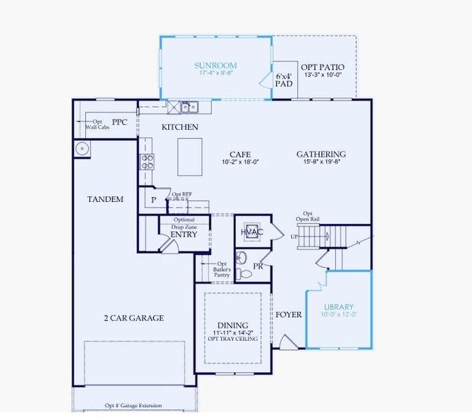 2D floor plan layout of this home in Ashworth Estates, Powder Springs, GA (Image 3).