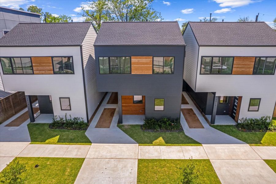 Exterior: Home is the black home in the middle. Exterior: Home is the black home in the middle.